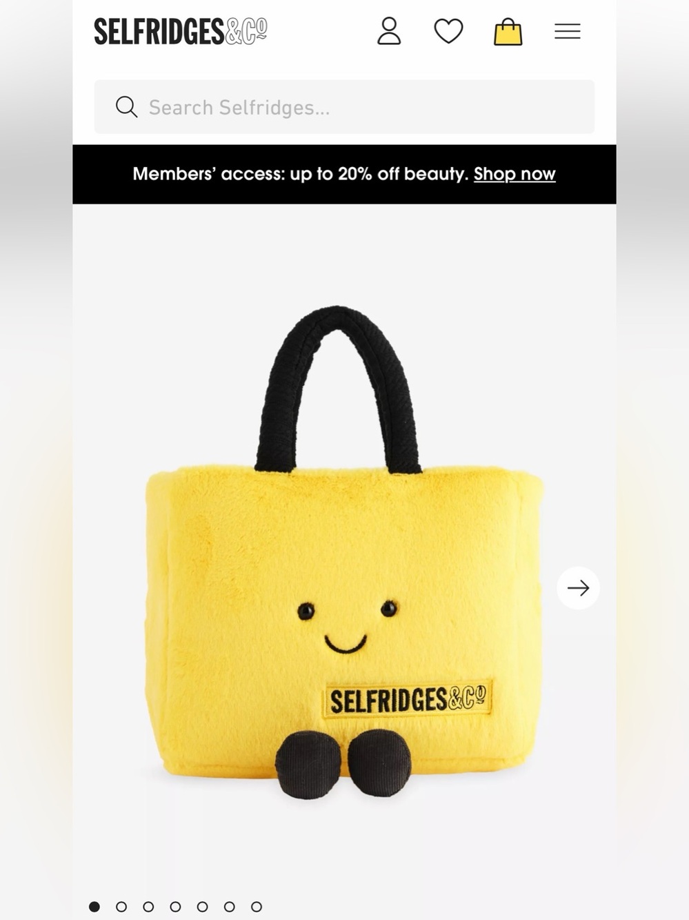 Amuseables Selfridges Bag with sticker